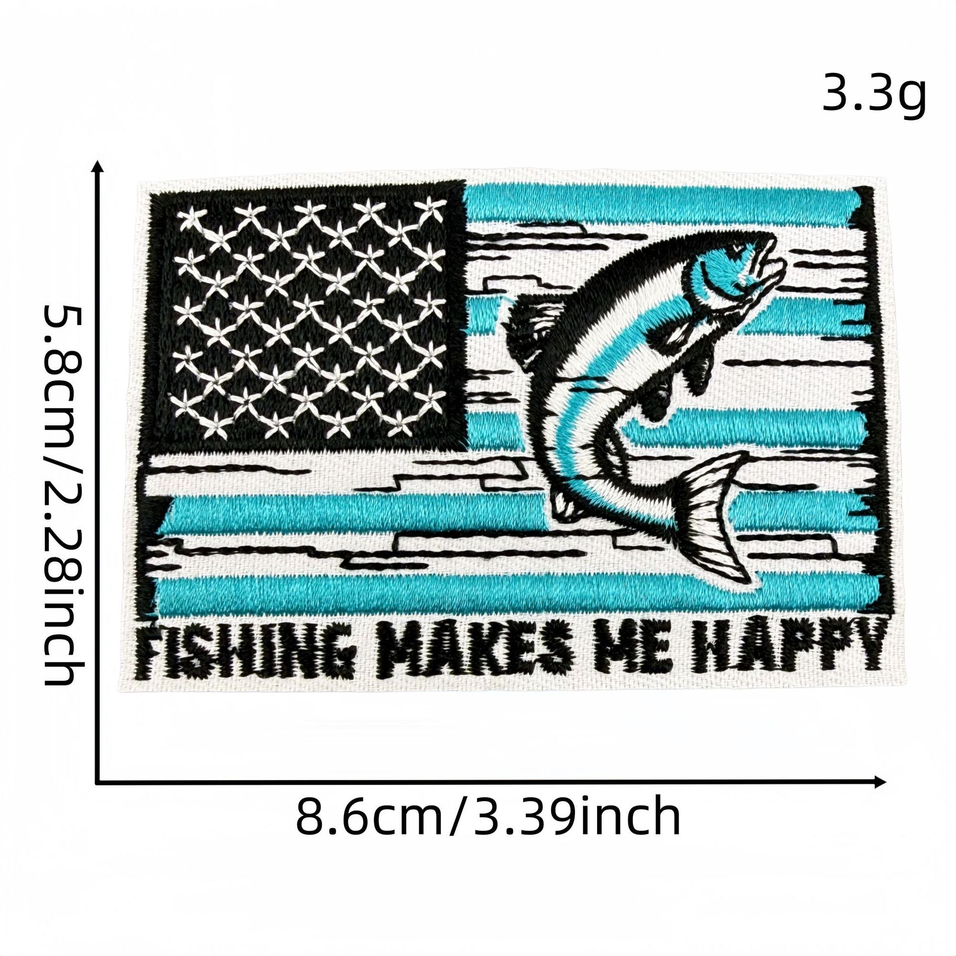 Wholesale 20 Pack Fishing Themed Embroidered Patches Cartoon Iron On Stickers For Clothing Decoration DIY Craft