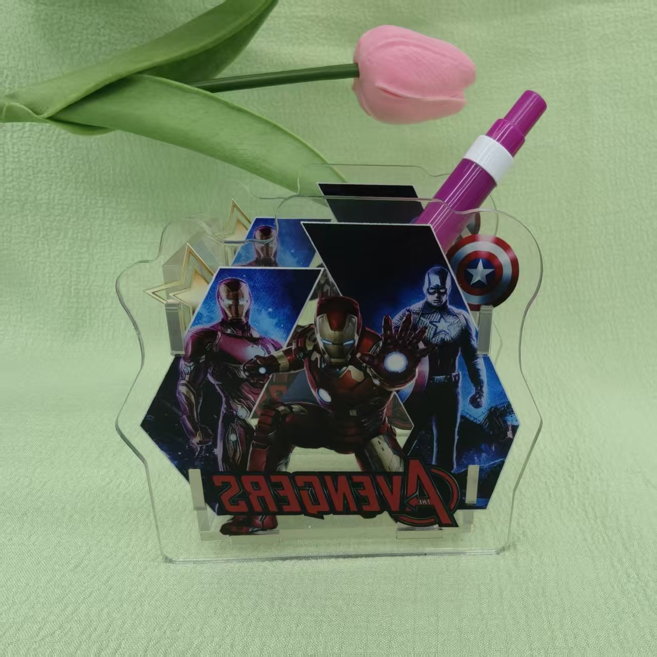 Wholesale  Creative Cute Cartoon Acrylic Pen Holder  OLY Exclusive