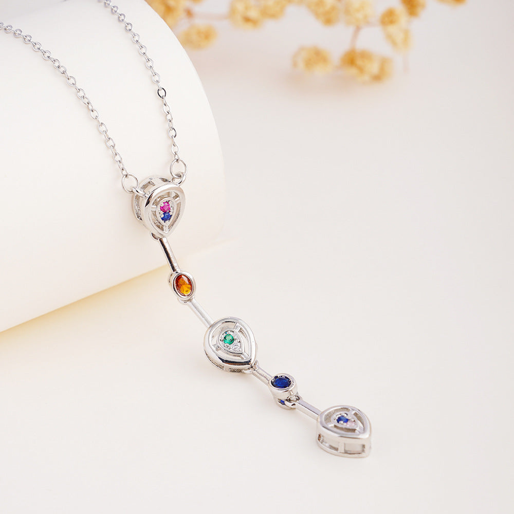 Wholesale Necklace for Women Zircon Tassel Butterfly Pendant Light Luxury Choker