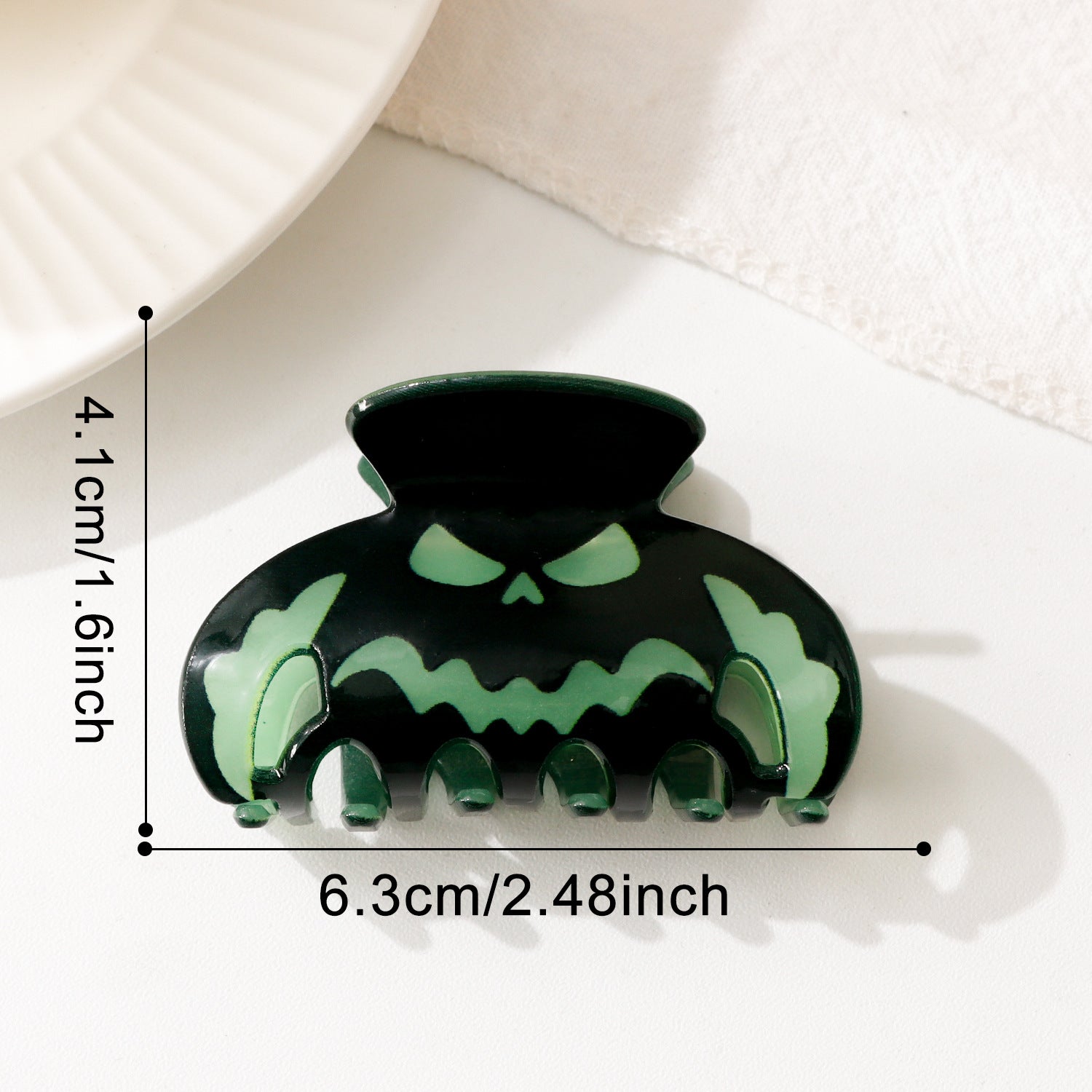 Wholesale Glow In The Dark Pumpkin Skull Acrylic Hair Claw Clip Funny  Party Hair Accessory For Women
