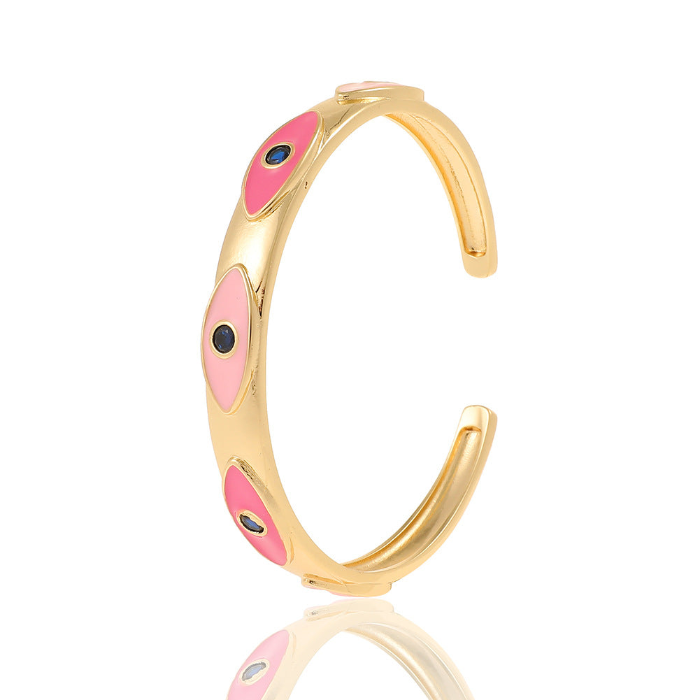 Wholesale Drip Oil Evil Eye Personality Bracelet