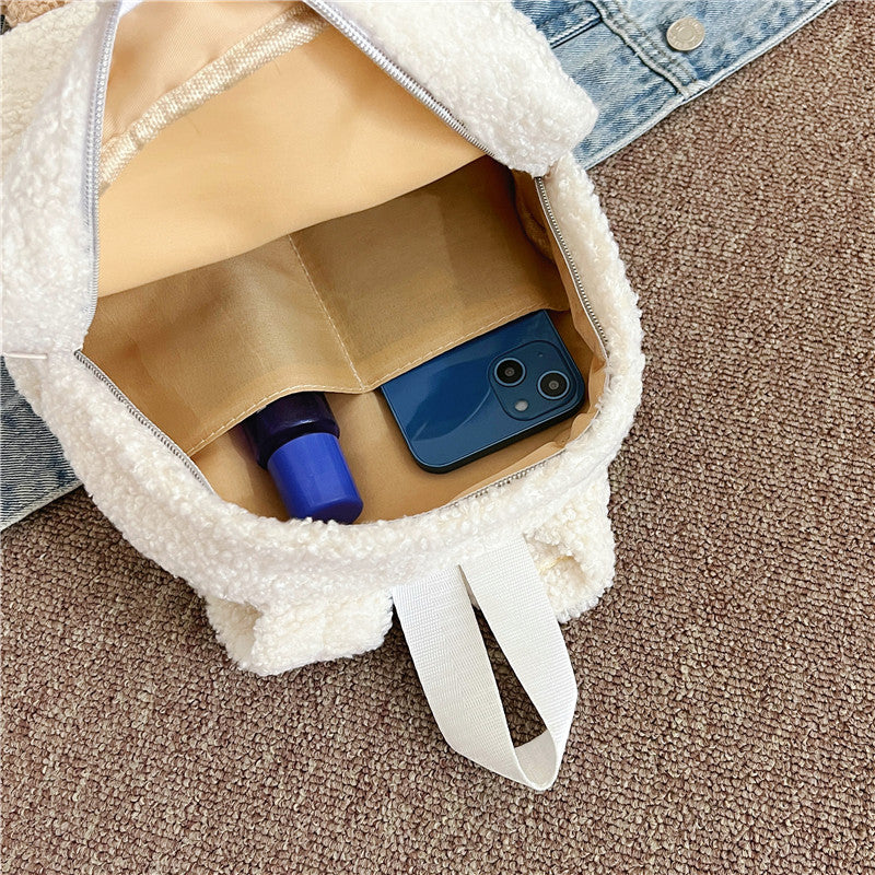 Wholesale Lamb Wool Duck Paw Small Backpack