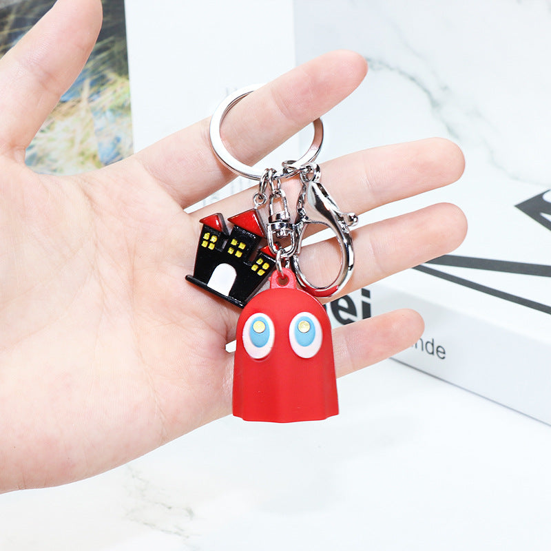 Wholesale Halloween Ghost LED Lighting Sound Keychain