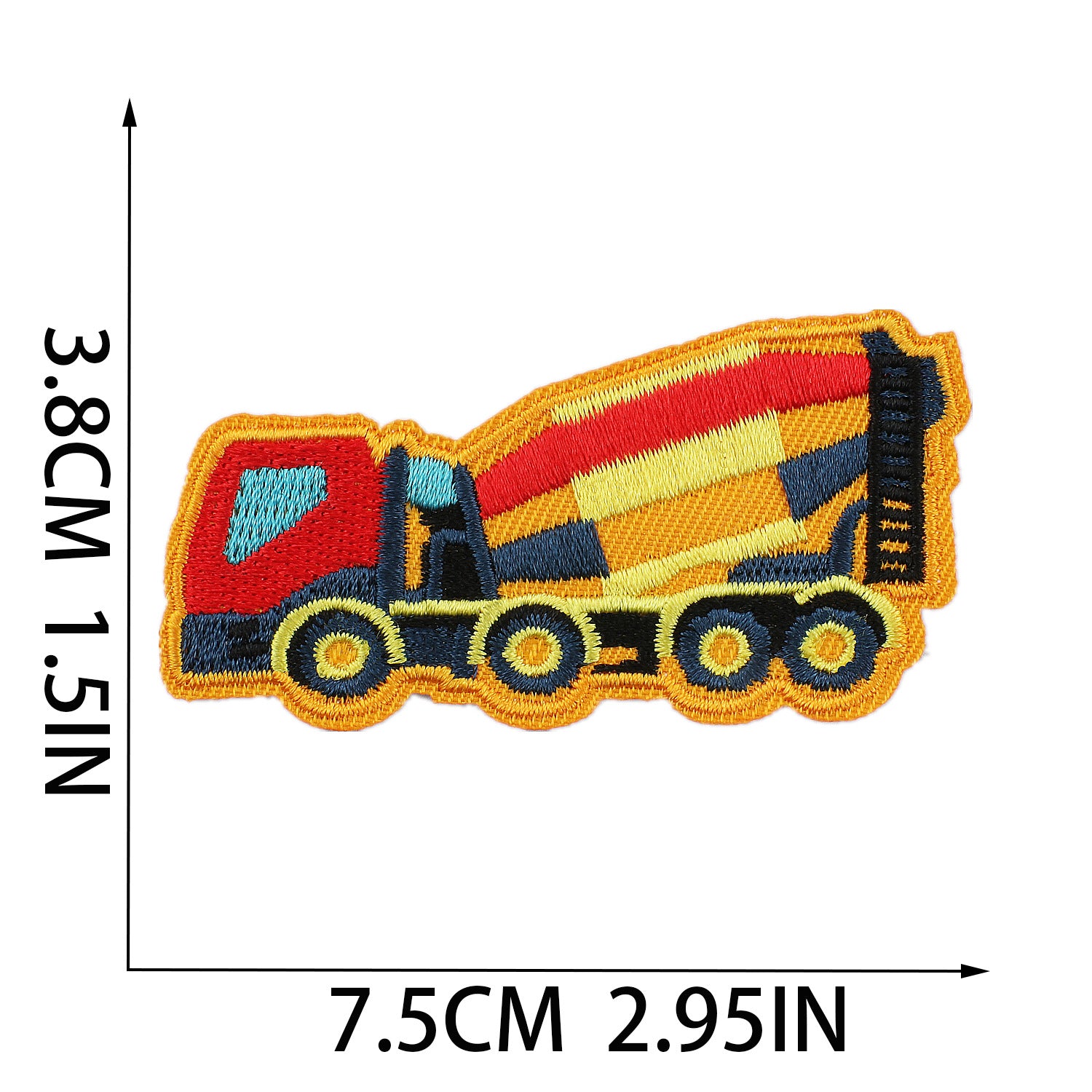 Wholesale Stylish Cartoon Police Car Embroidery Patch Polyester Clothing Patch For Everyday Wear Resale Accessory