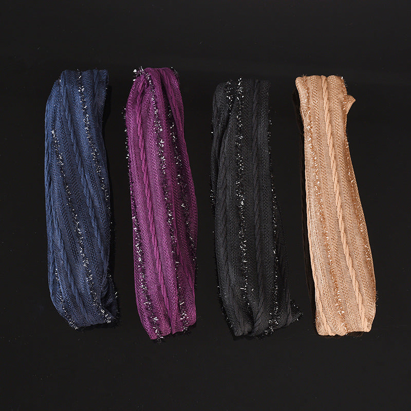 Wholesale Lace wide brim headband face washing headscarf headband washing headband