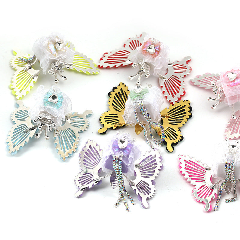 Wholesale 10pcs Heavy Industry Diy Rhinestone Wings Butterfly Beads