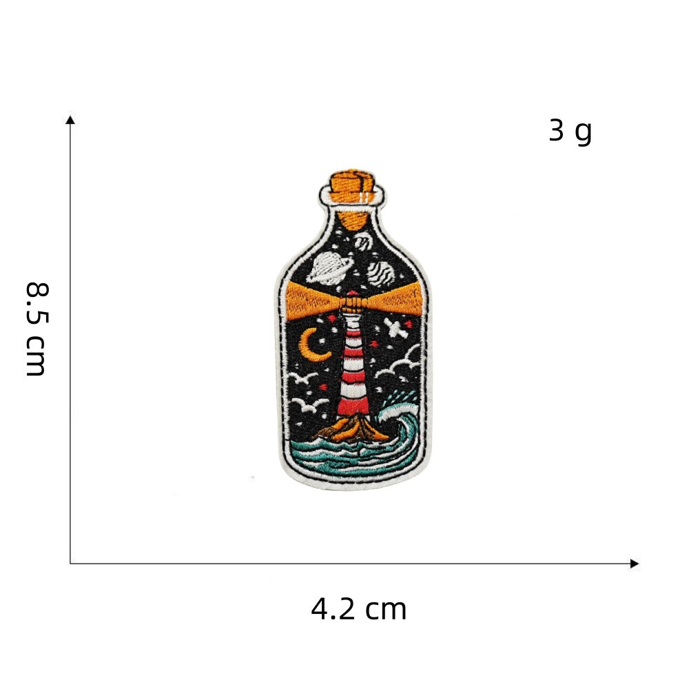 Wholesale Embroidered Patches Outdoor Camping Travel Landscape Adhesive Backing Decorative Gift