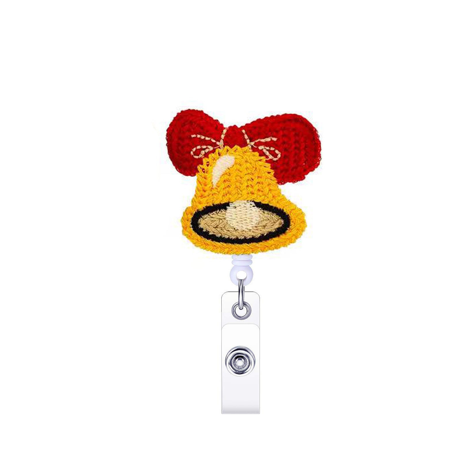 Wholesale Christmas Knitted Woolen Embroidery Telescopic Easy Pull Chain Keychain