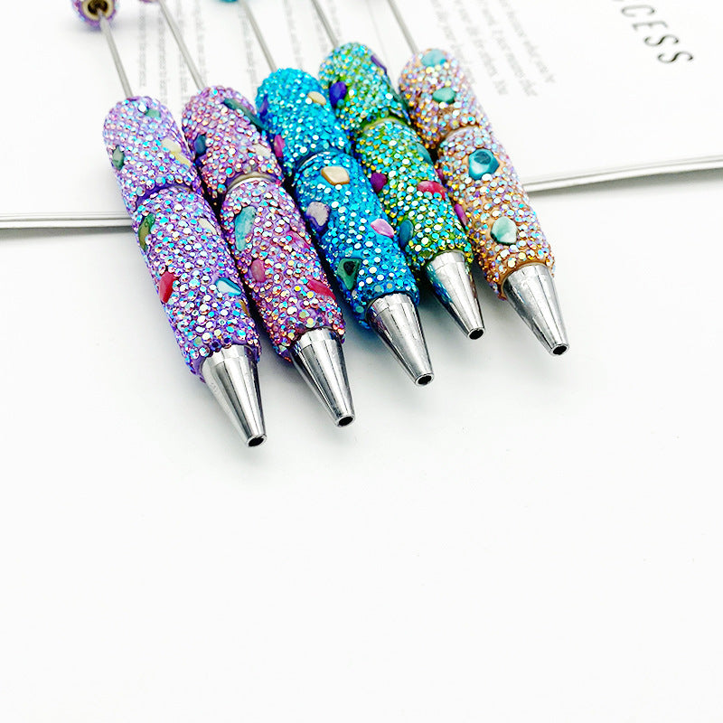 Wholesale Colorful Shell Full Diamond Bead beadable pens