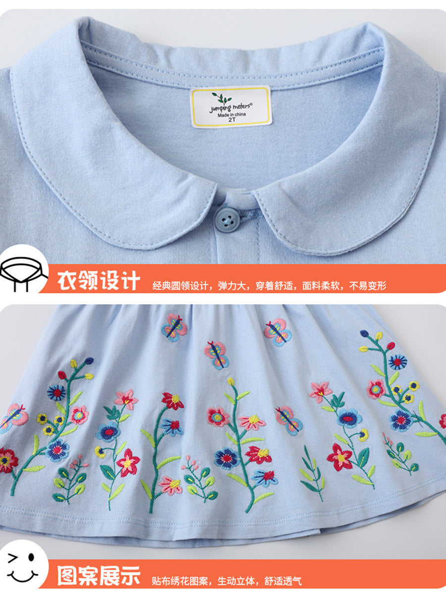Wholesale Trendy Girls Cotton Short Sleeve Doll Collar Princess Dress Boutique Summer Style For Everyday Wear And Gift