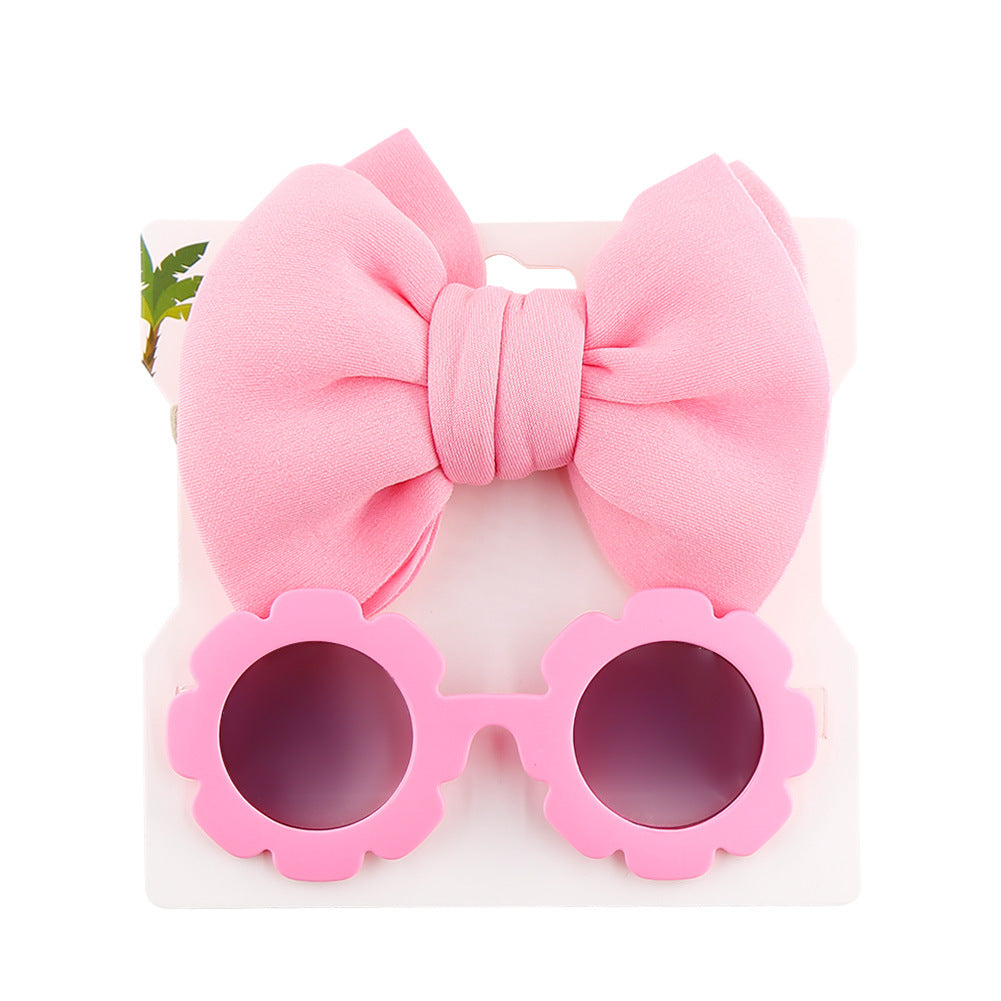 Wholesale Kids Sunglasses Fabric Headband Set