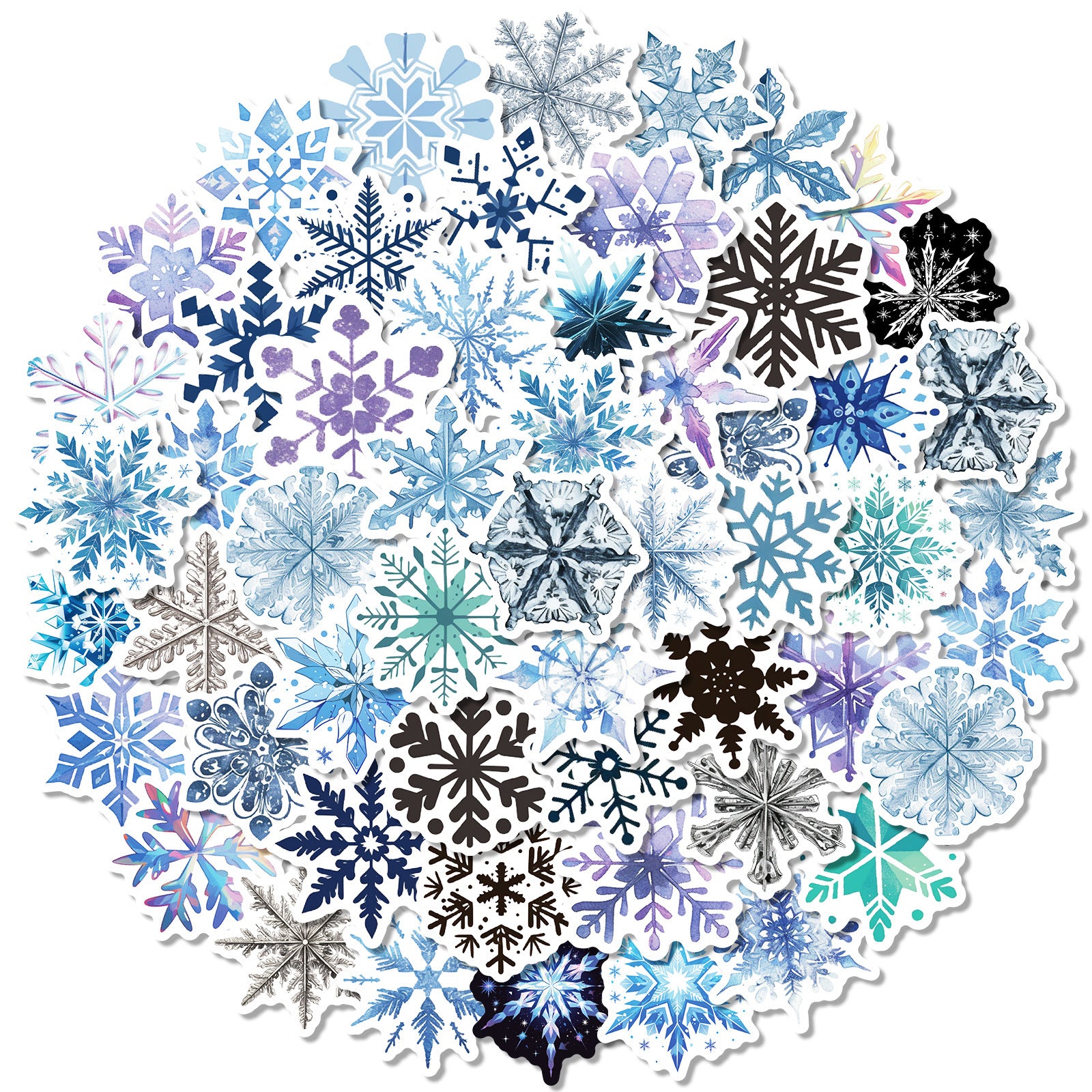 Wholesale 50pcs/pack Christmas snowflake stickers