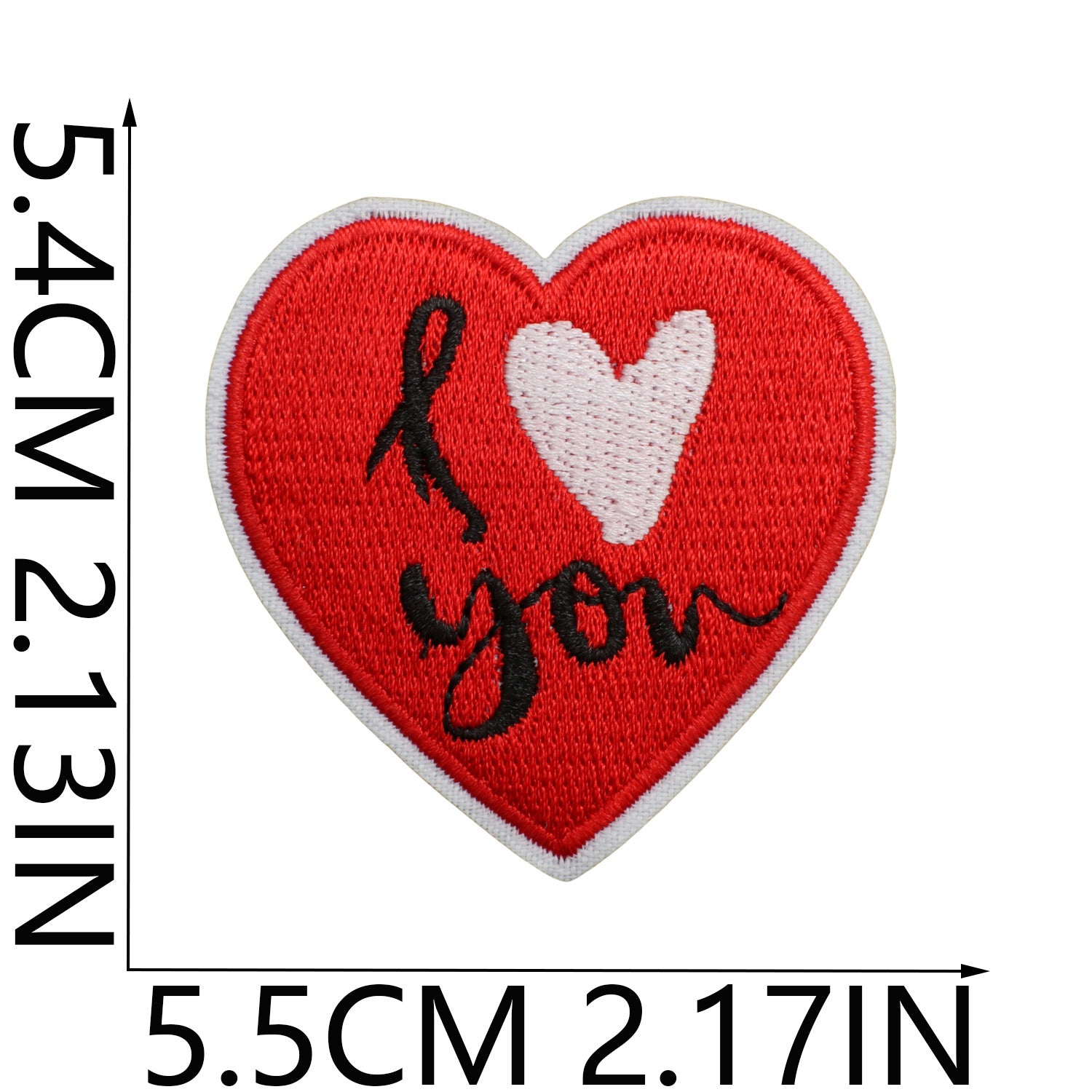 Wholesale Red Love Love Patch I Love You Couple Computer Embroidered Sticker FS
