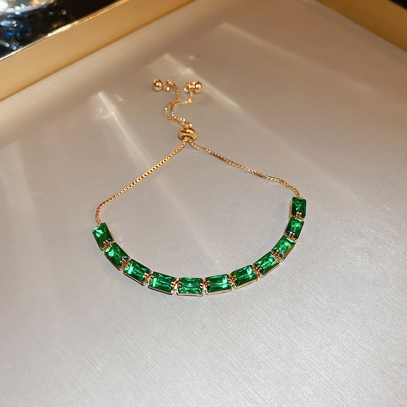 Wholesale Light Luxury Niche Exquisite High-end Pull-out Adjustable Zircon Bracelet