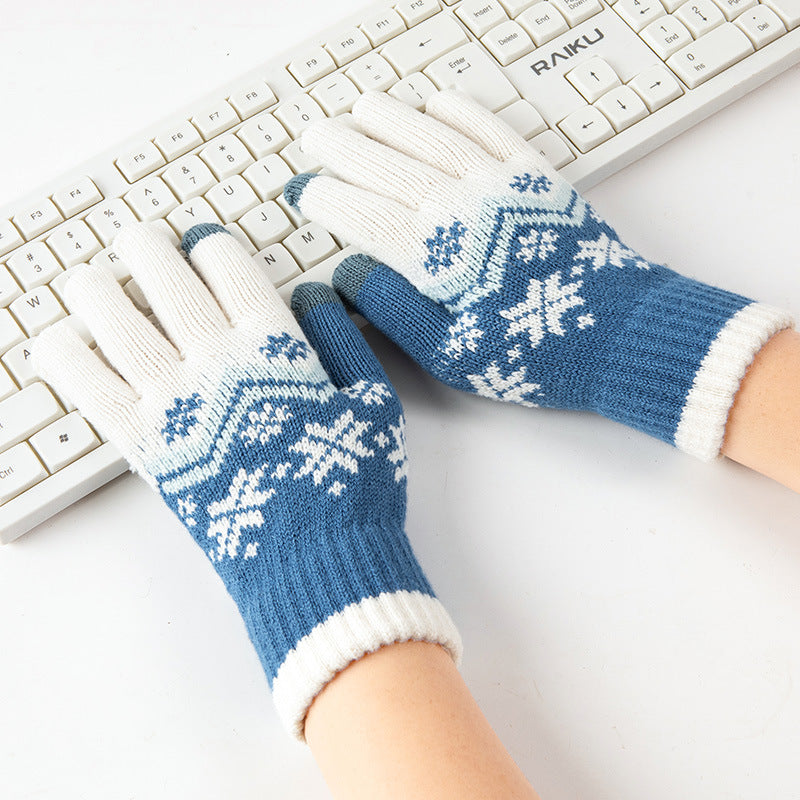 Wholesale Winter Warm and Cold-proof Knitted Touch Screen Gloves