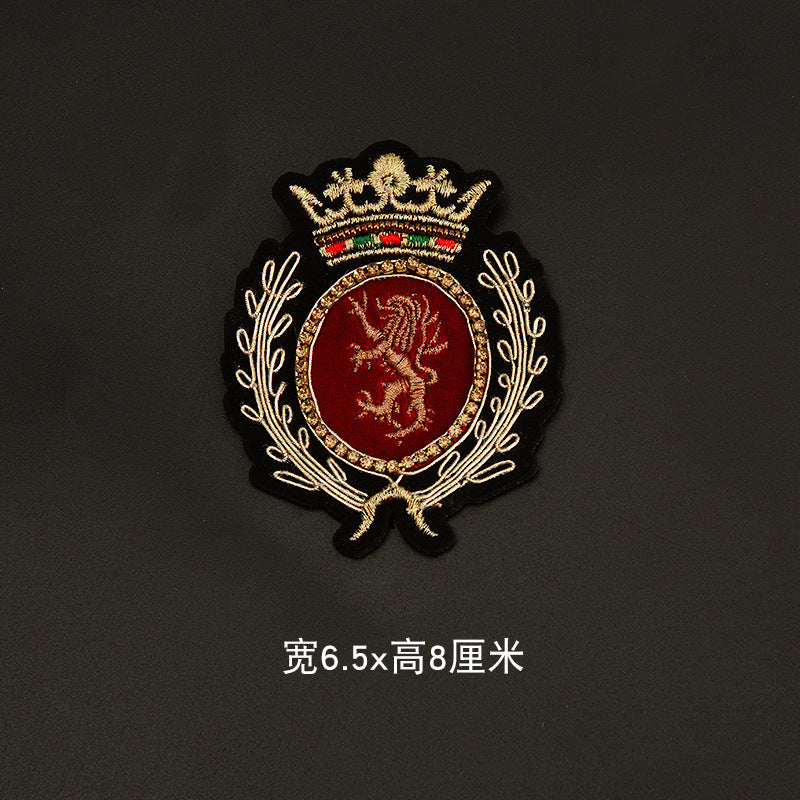 Wholesale Chic 3D Embroidered Badge Brooch For Suits ets Bags Fashion Accessory Boutique Resale