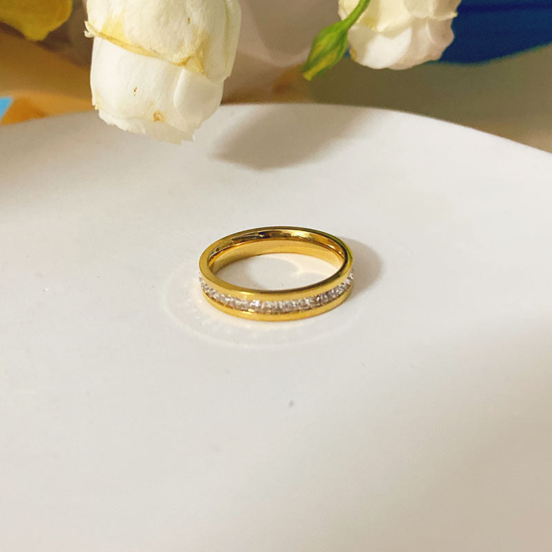 Anillo de oro de acero de titanio al por mayor