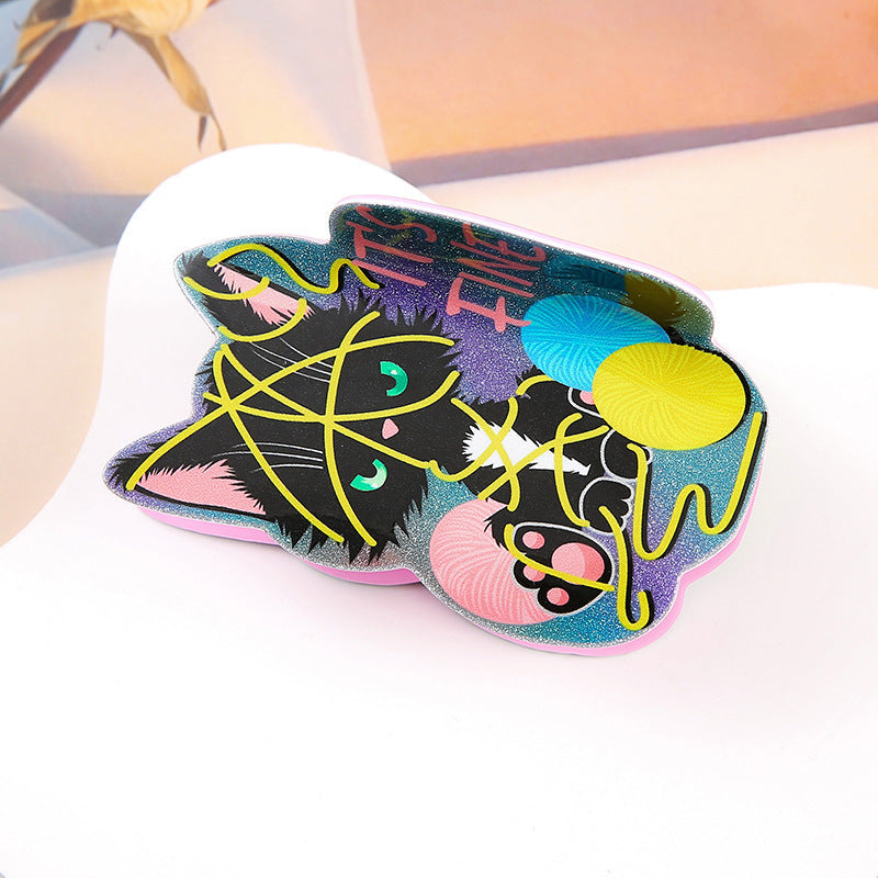 Wholesale New French Rhinestone Cat Hair Claw Clip Acrylic Hollow Women S Hair Accessory Cute Everyday Styling For Boutique Resale