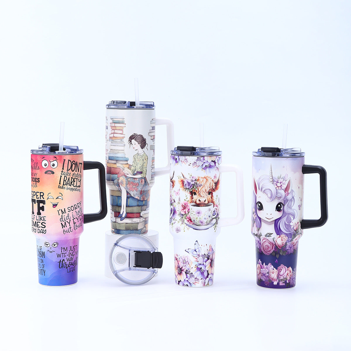 Wholesale Tumbler Large Capacity Cartoon Ice Cup Stainless Steel Outdoor 40oz Thermos Cup