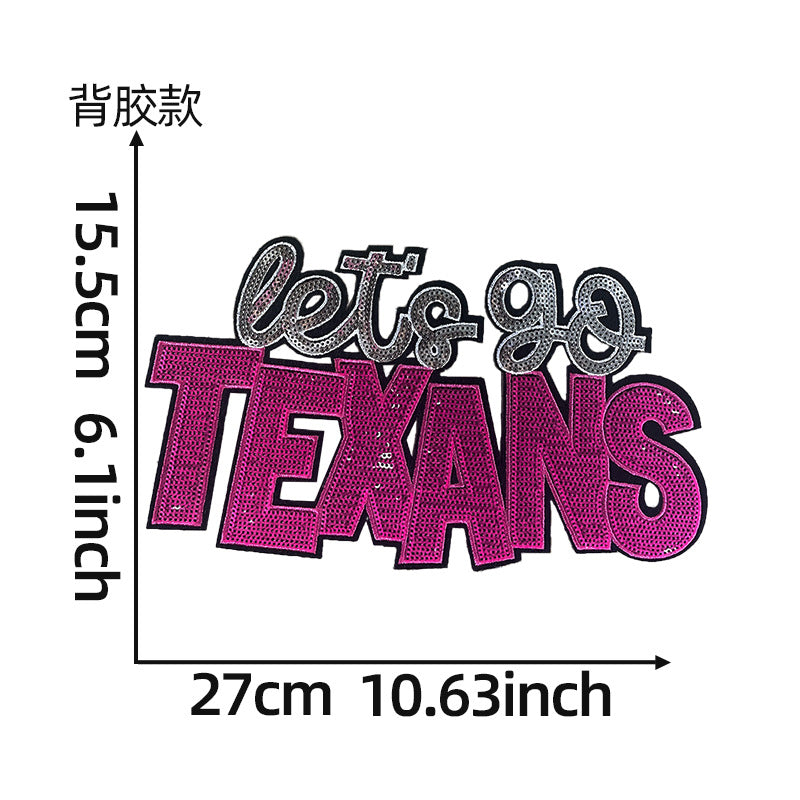 Wholesale Team sequin sports embroidery DIY Patches