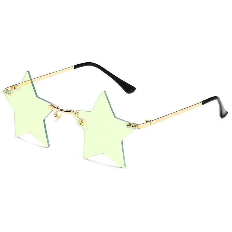 Wholesale PC Irregular Pentagram Frameless Sunglasses