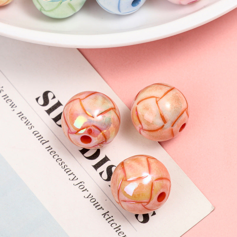 Cuentas de texturas de acrílico de 50 piezas al por mayor de 50 piezas