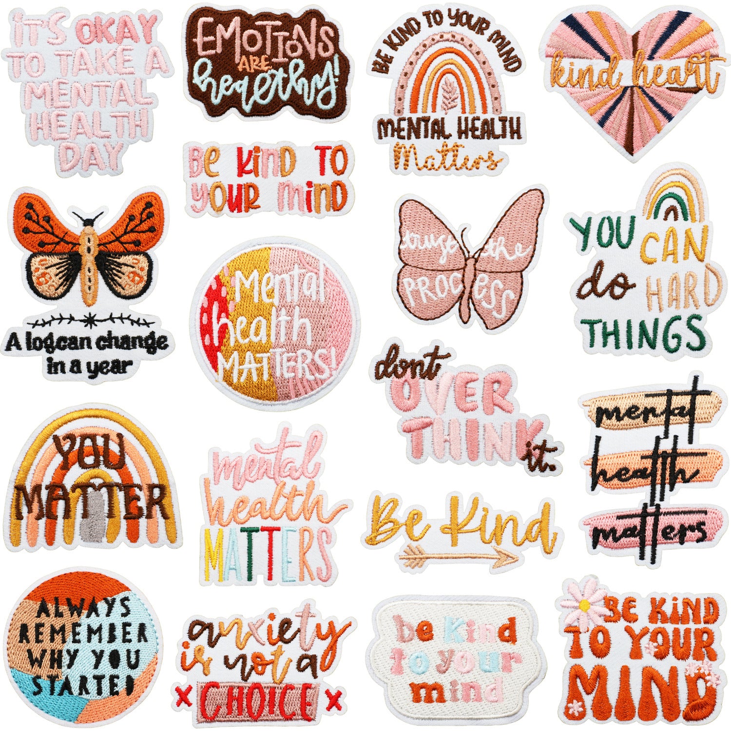 Wholesale Polyester Embroidered Patch Decorative Accent Inspirational Quote Love Yourself English Slogan Applique For Clothing Bags DIY Craft Stylish Fashion Accessory