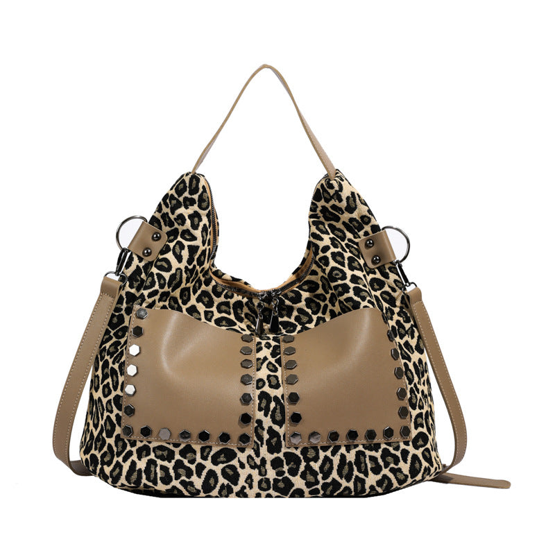 Wholesale Western Style Crossbody Large Capacity Leopard Print Shoulder Bag