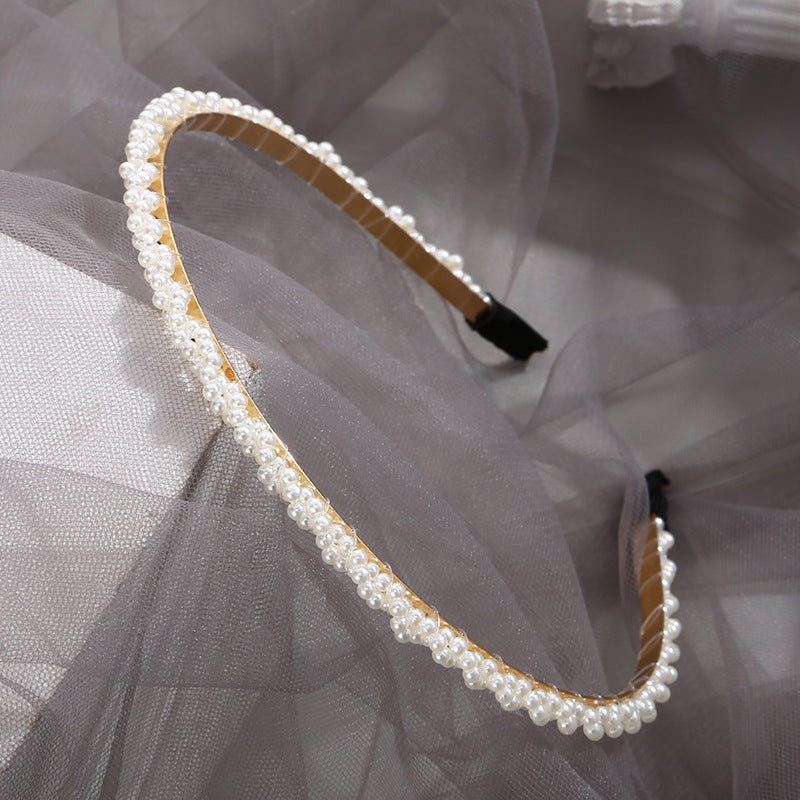 Wholesale Bridal Hand Braided Knotted Pearl Headbands