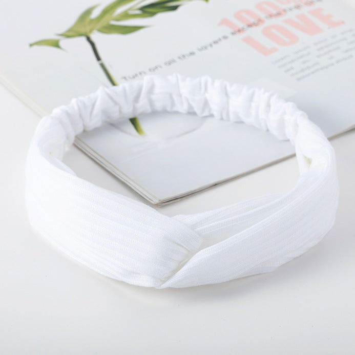 Wholesale Knitted Headband Face Wash Hair Band Solid Color Elastic Hair Band Yoga Sports Hair Band Headband Women