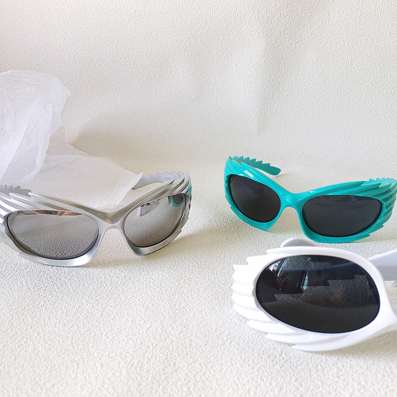 Wholesale Y2K Large Frame Cycling PC Sunglasses