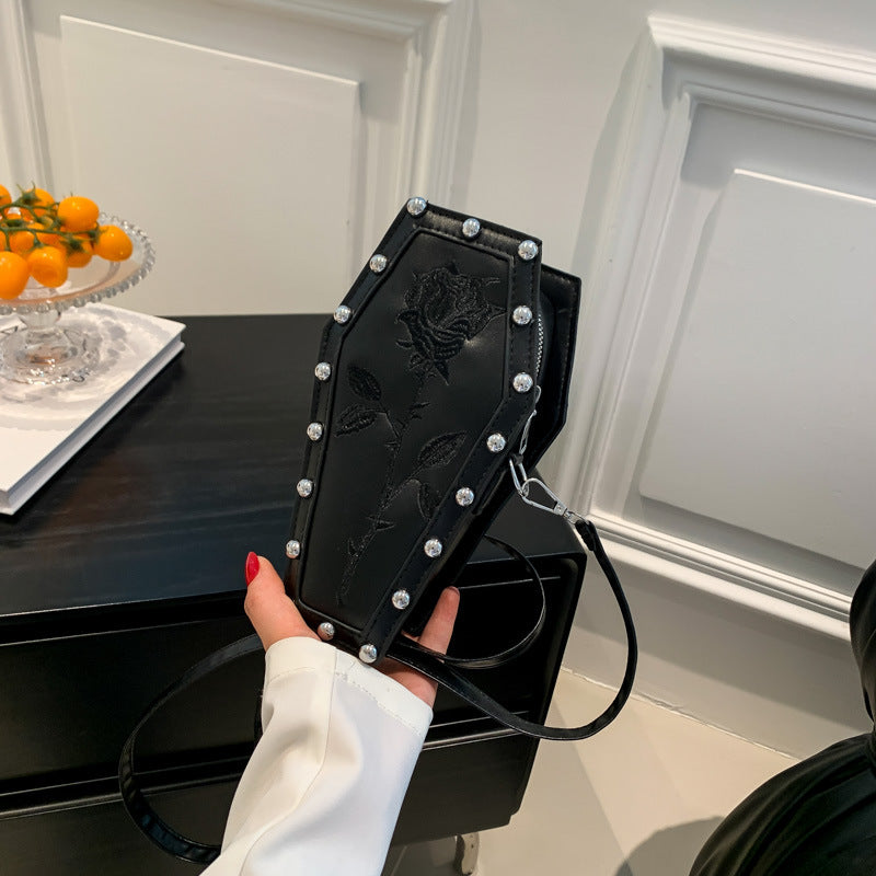 Wholesale Coffin Rose Bag Shoulder Crossbody Bag