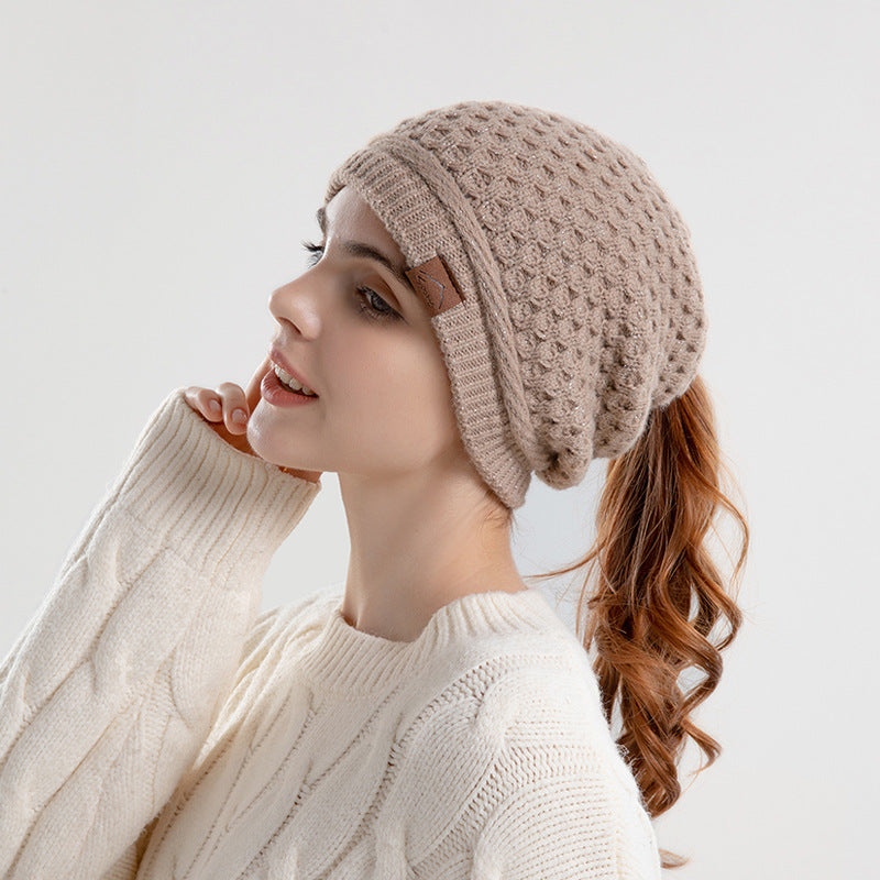 Wholesale Autumn and Winter Warm Ear Protection Pullover Knitted Beanie