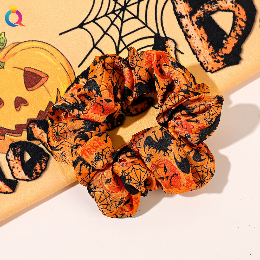 Wholesale Halloween Large Intestine Hair Ring, Pumpkin Skull, Personality Holiday Hair Accessories
