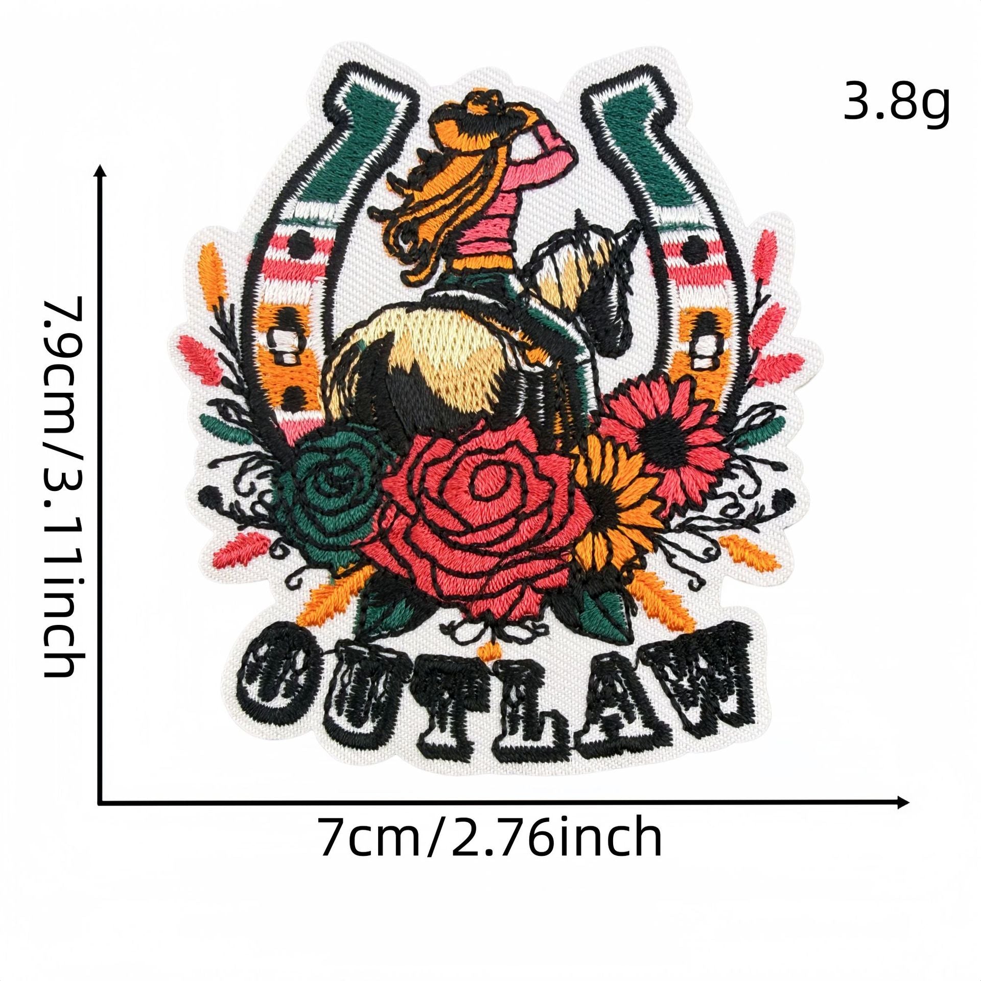 Wholesale Chic Cowgirl Western Embroidered Patch Set 18Pc Leopard Cactus Design Sew On Badge Craft Supply