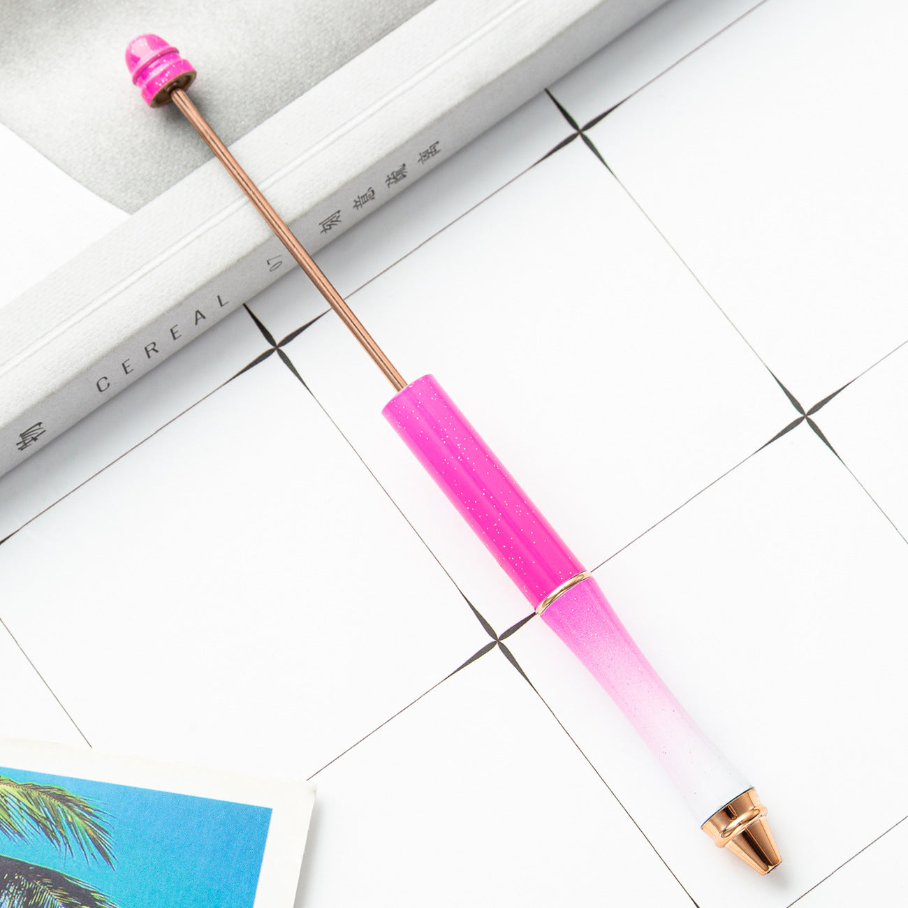 Wholesale Rose Gold Metal  DIY Beadable Pen Ballpoint Pen