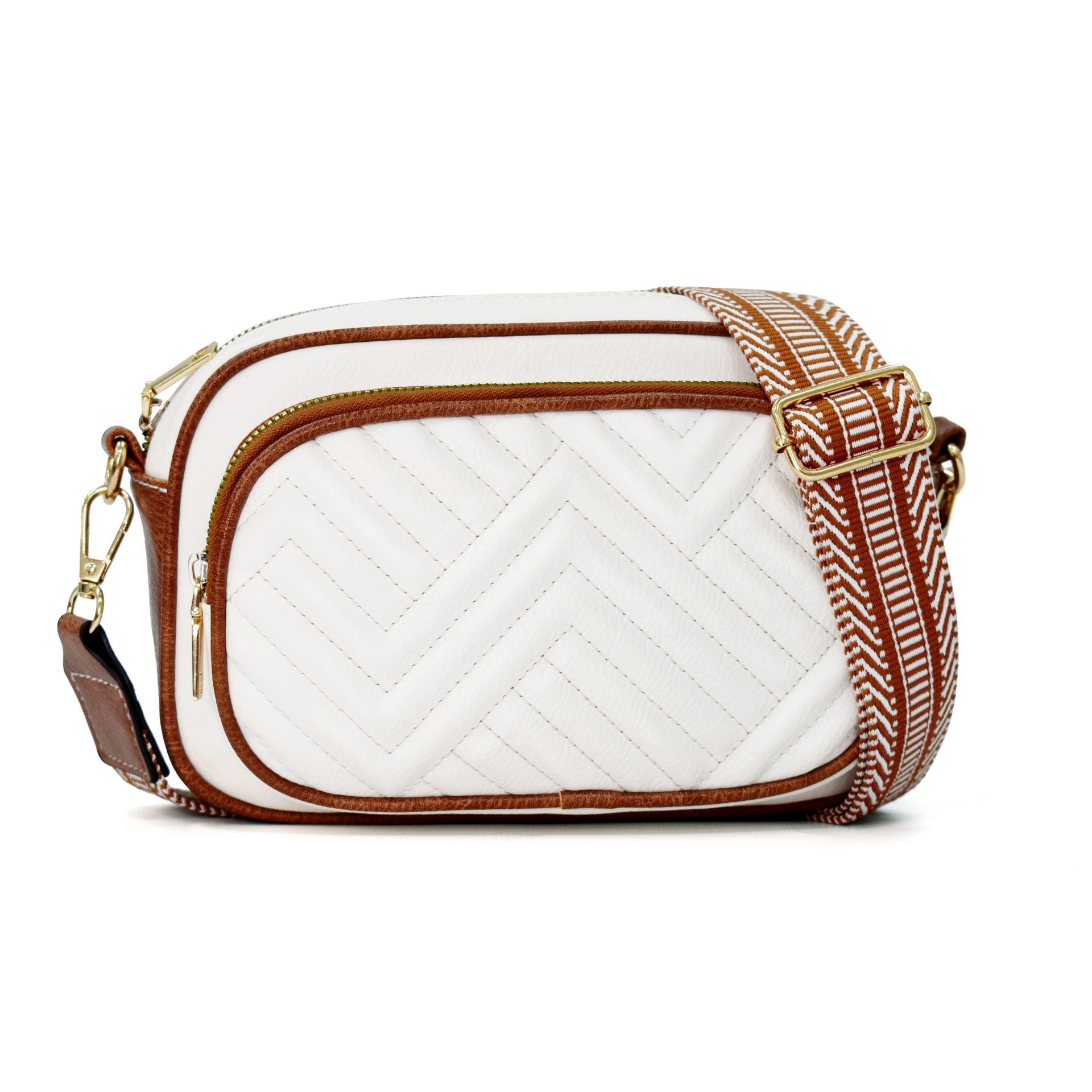 Wholesale Embroidered Check Crossbody Retro Popular Color Matching Ribbon Shoulder Bag