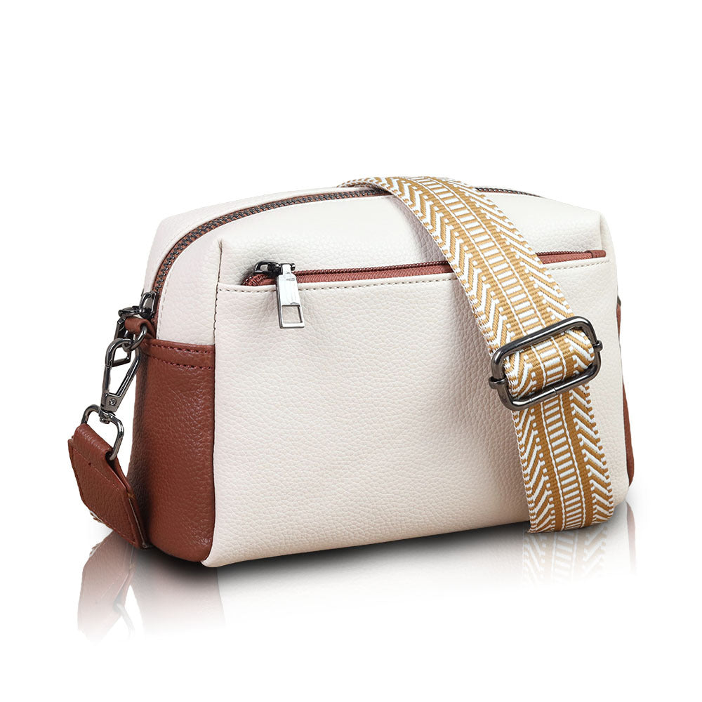 Wholesale Retro Small Square Multi-layer Zipper Crossbody Shoulder Bag