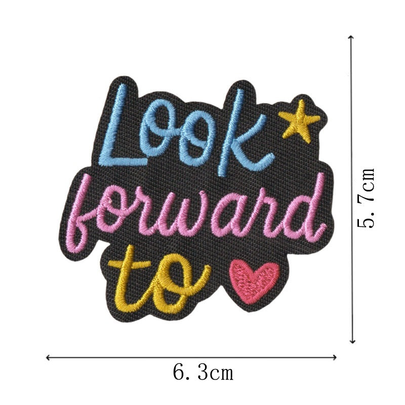 Wholesale Iron On Embroidered Patches Set Of 9 English Letter Inspirational Quote Decorative Clothing Accessories For Coats And ets