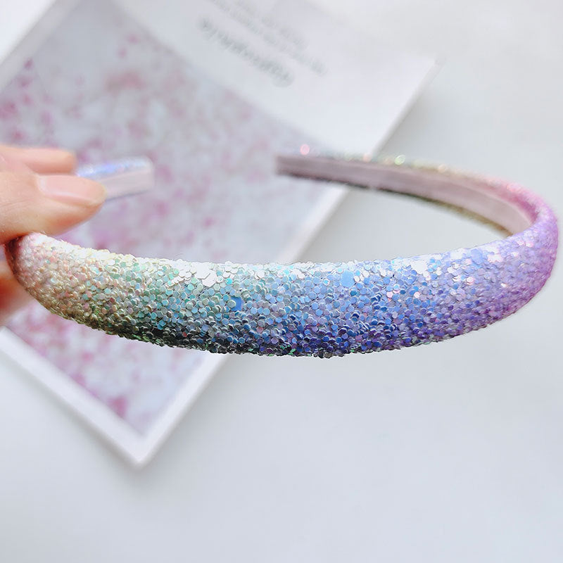 Wholesale Pink Rainbow Colored Children's Plastic Hair Bands