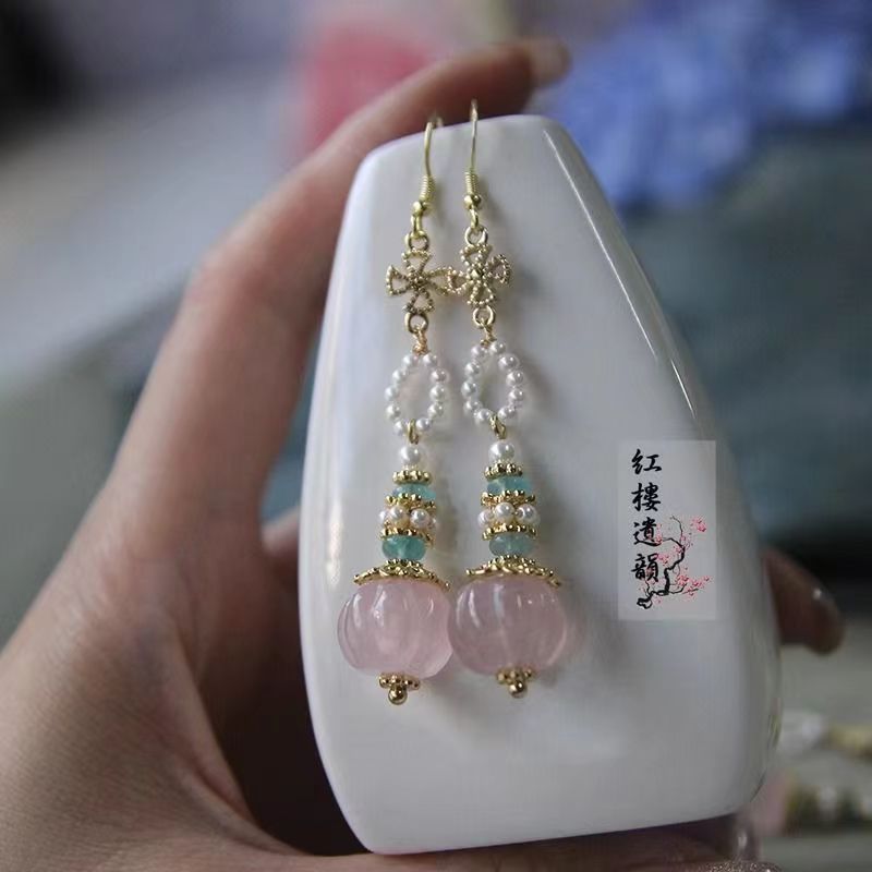Wholesale Song and Ming Dynasty Hanfu accessories Red Mansion Relic Earrings