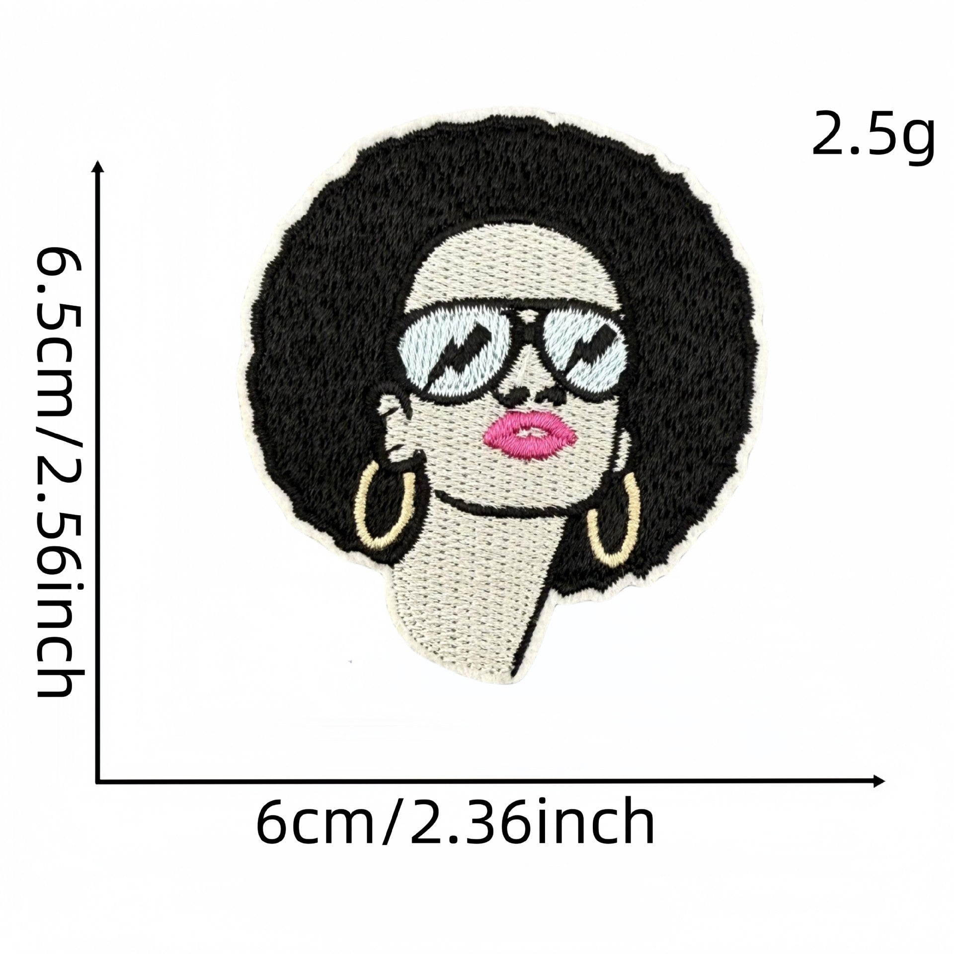 Wholesale Embroidered Patch Cartoon Y2K Sunglasses Design Fabric Applique For Clothing Decoration Casual Fashion Accessory