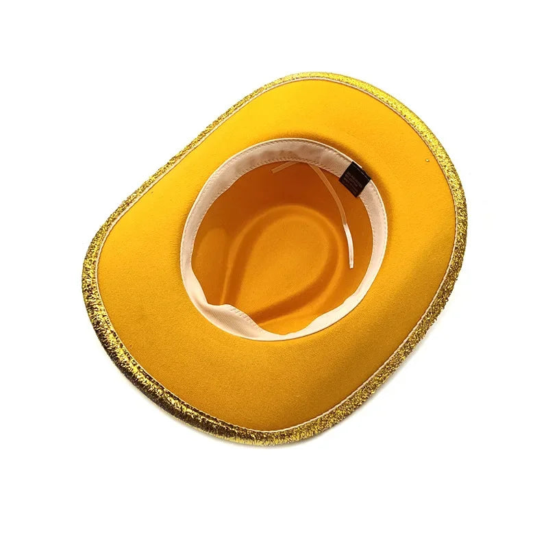 Wholesale Lace and Gold Wire Western Cowboy Hat