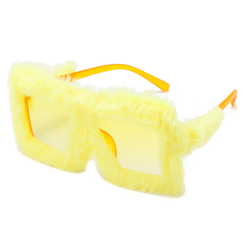 Wholesale Plush Fashion Cat Eye Sunglasses