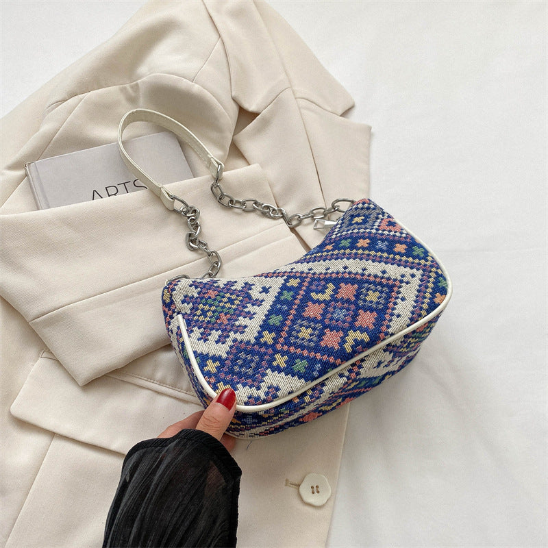 Wholesale 2023 Ethnic Style Canvas Shoulder Bag Handbag