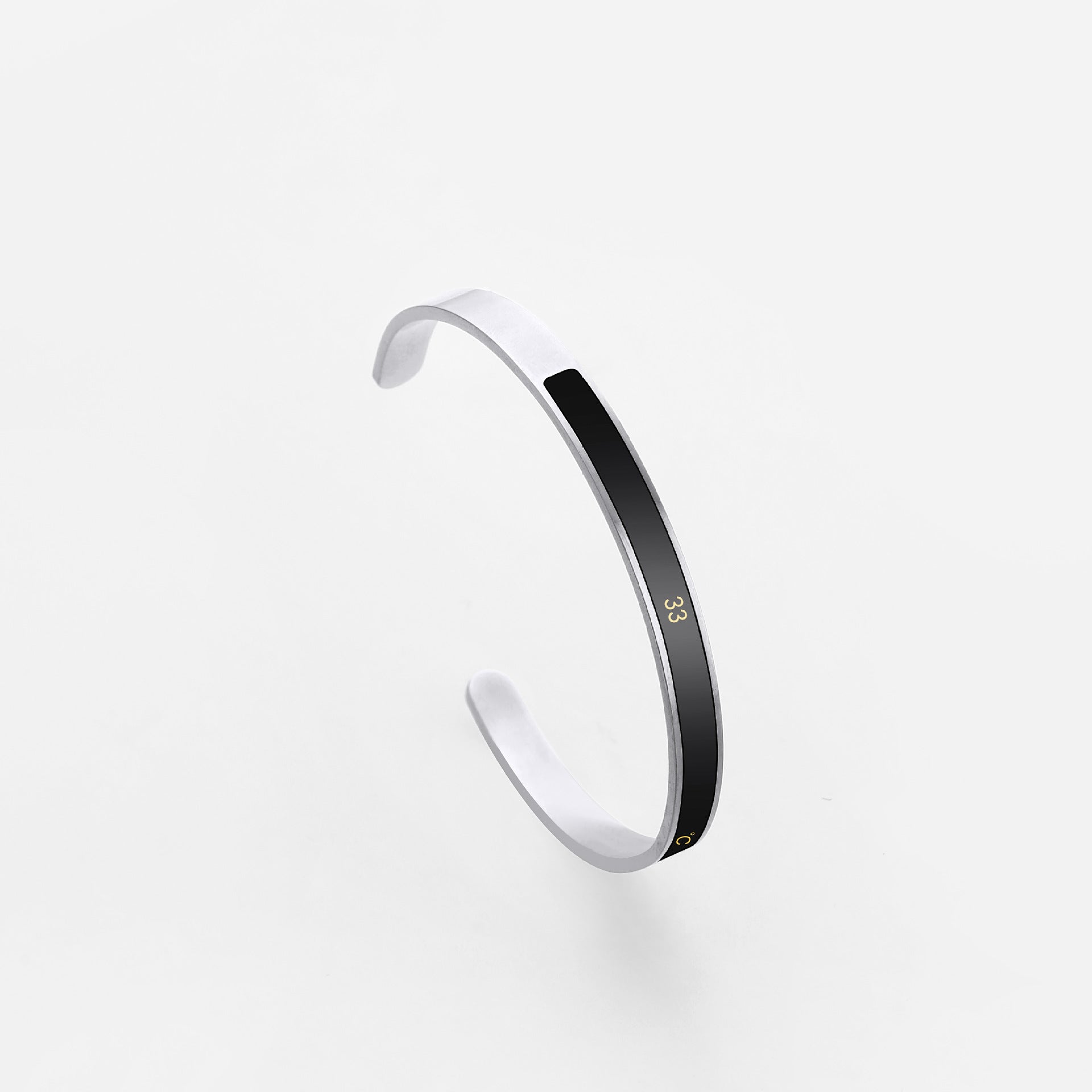 Wholesale C-shaped Titanium Steel Temperature Sensing Bracelet