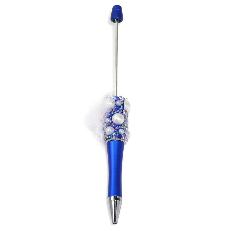 Wholesale 5pcs Creative Pearl Ball DIY Bead Sparkling Bubble Ball Spinning Ballpoint Pen