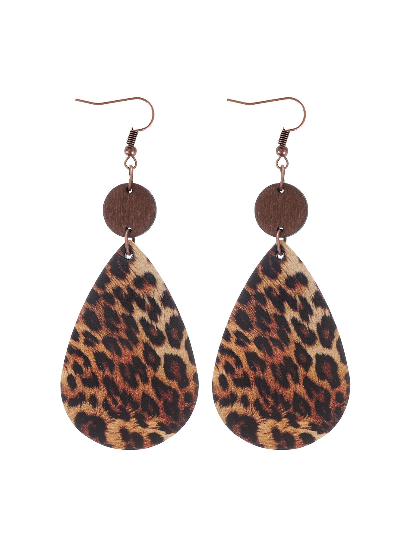 Wholesale Cactus-patterned leather earrings