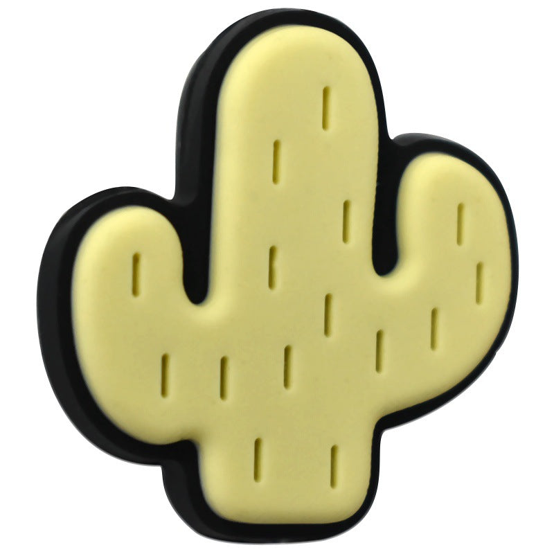 Wholesale   Random 100pcs Cactus series soft glue perforated double-sided thick patch DIY detachable beads