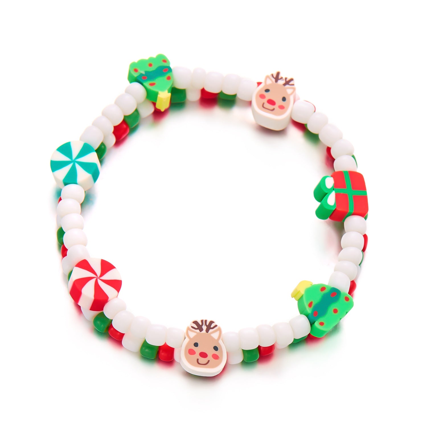 Wholesale Christmas rice beads soft y Christmas tree snowflake bracelet